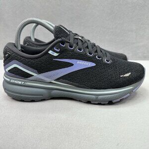 Womens Size 7.5 (B) Brooks Ghost 15 Shoes Black Purple Athletic Running Sneakers